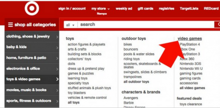 menus web Target