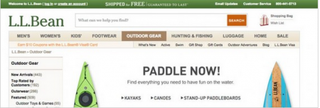 cuadro de búsqueda web L.L.Bean